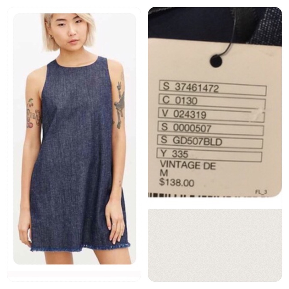 NWT! Urban Outfitters Courtshop Julia denim shift